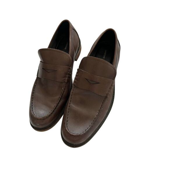 Lands\' End Men\'s Brown Leather Low Top Classic Penny Loafers Shoes Size 9.5 main image 5